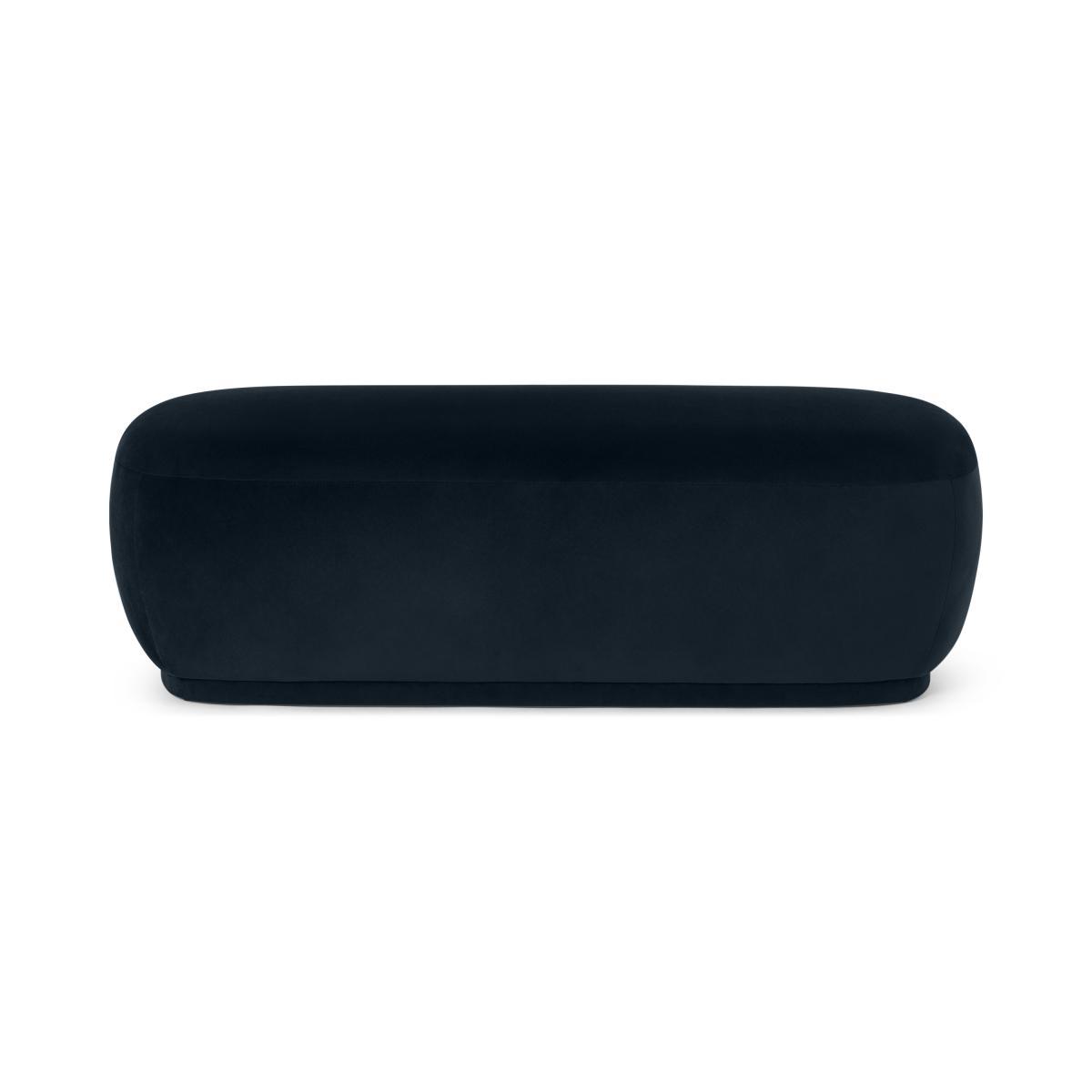 Lavinia Organic Shape Pouffe, Large, Twilight Blue Velvet – image 2