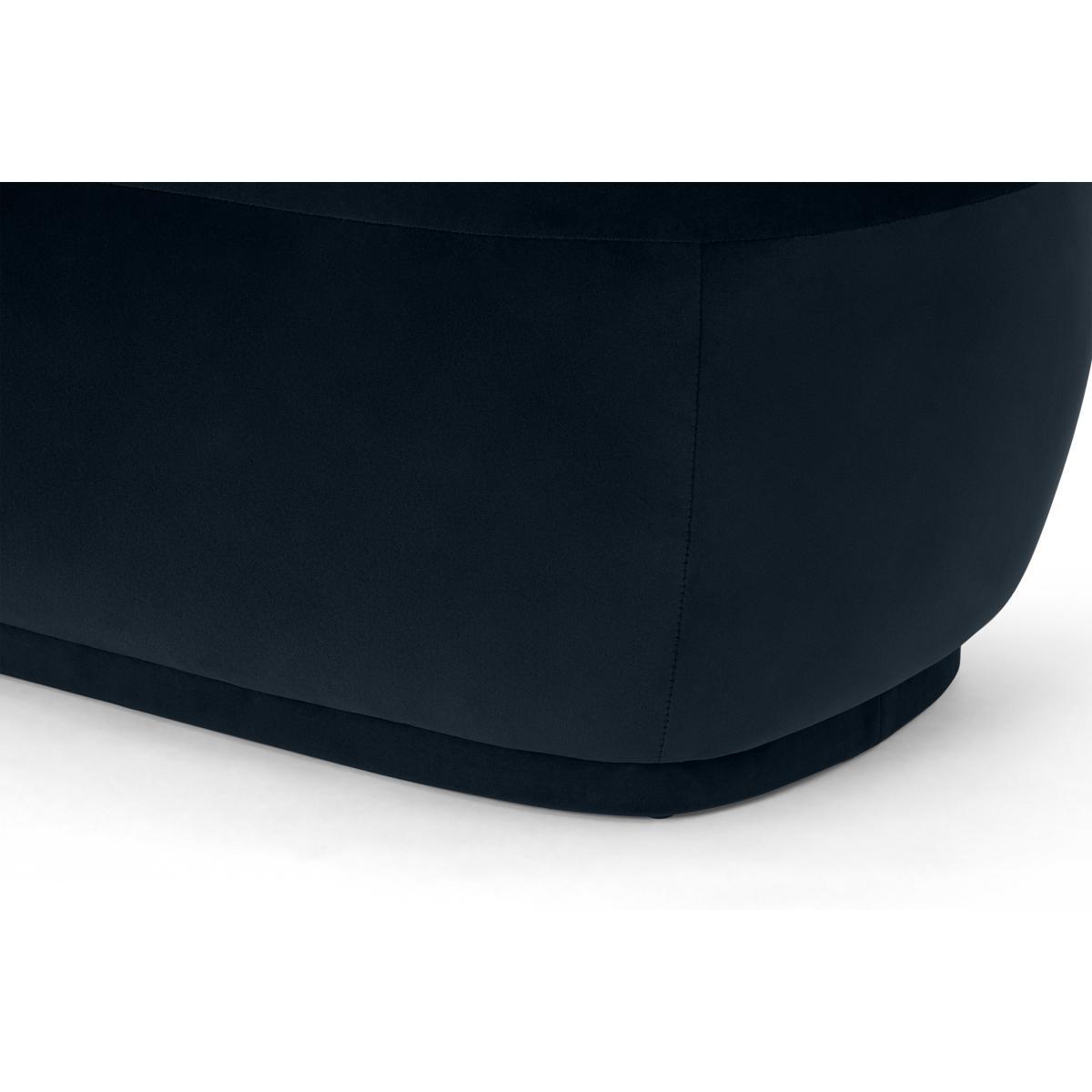 Lavinia Organic Shape Pouffe, Large, Twilight Blue Velvet – image 6