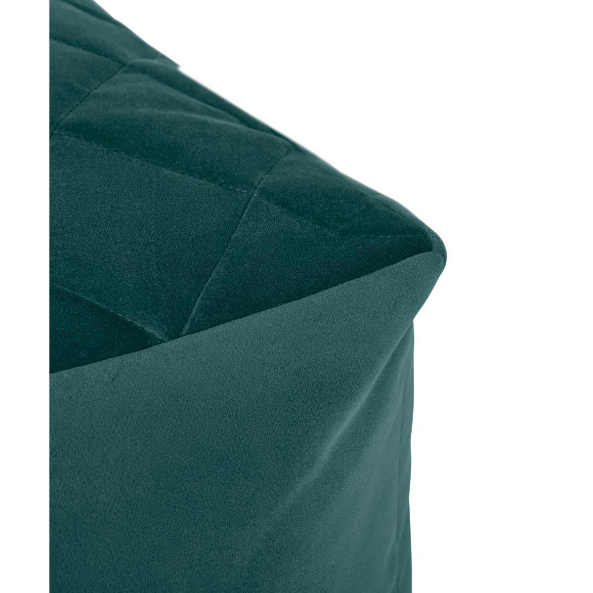 Loa Quilted Floor Cushion, Seafoam Blue Velvet – image 5