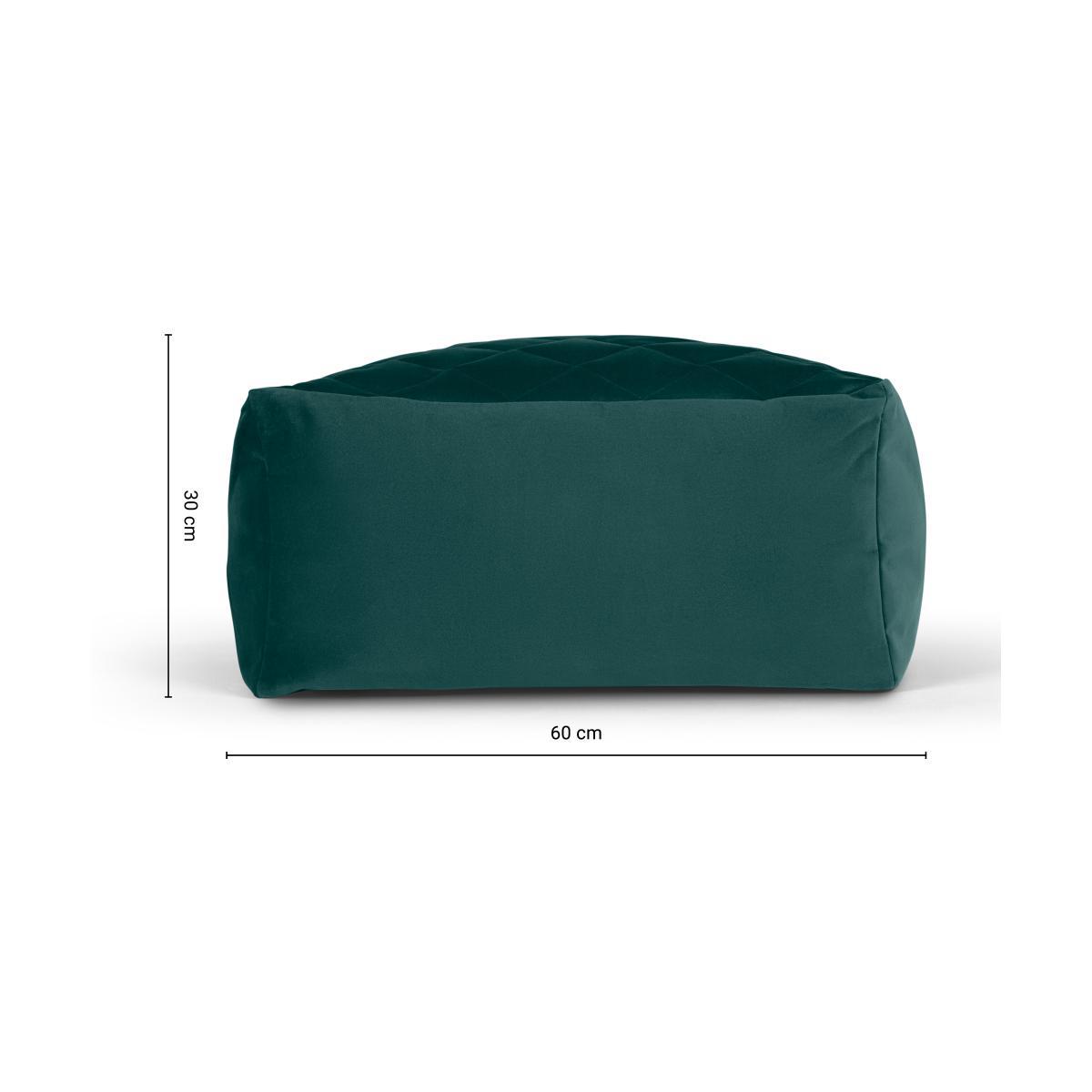 Loa Quilted Floor Cushion, Seafoam Blue Velvet – image 9