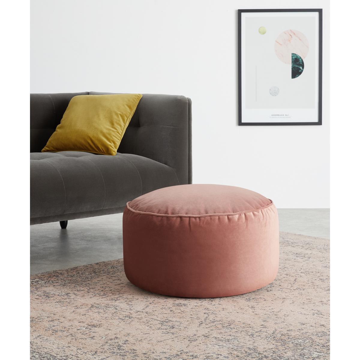 Lux Velvet floor cushion, Blush Pink Velvet – image 3