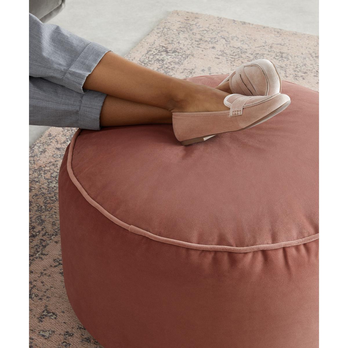Lux Velvet floor cushion, Blush Pink Velvet – image 4