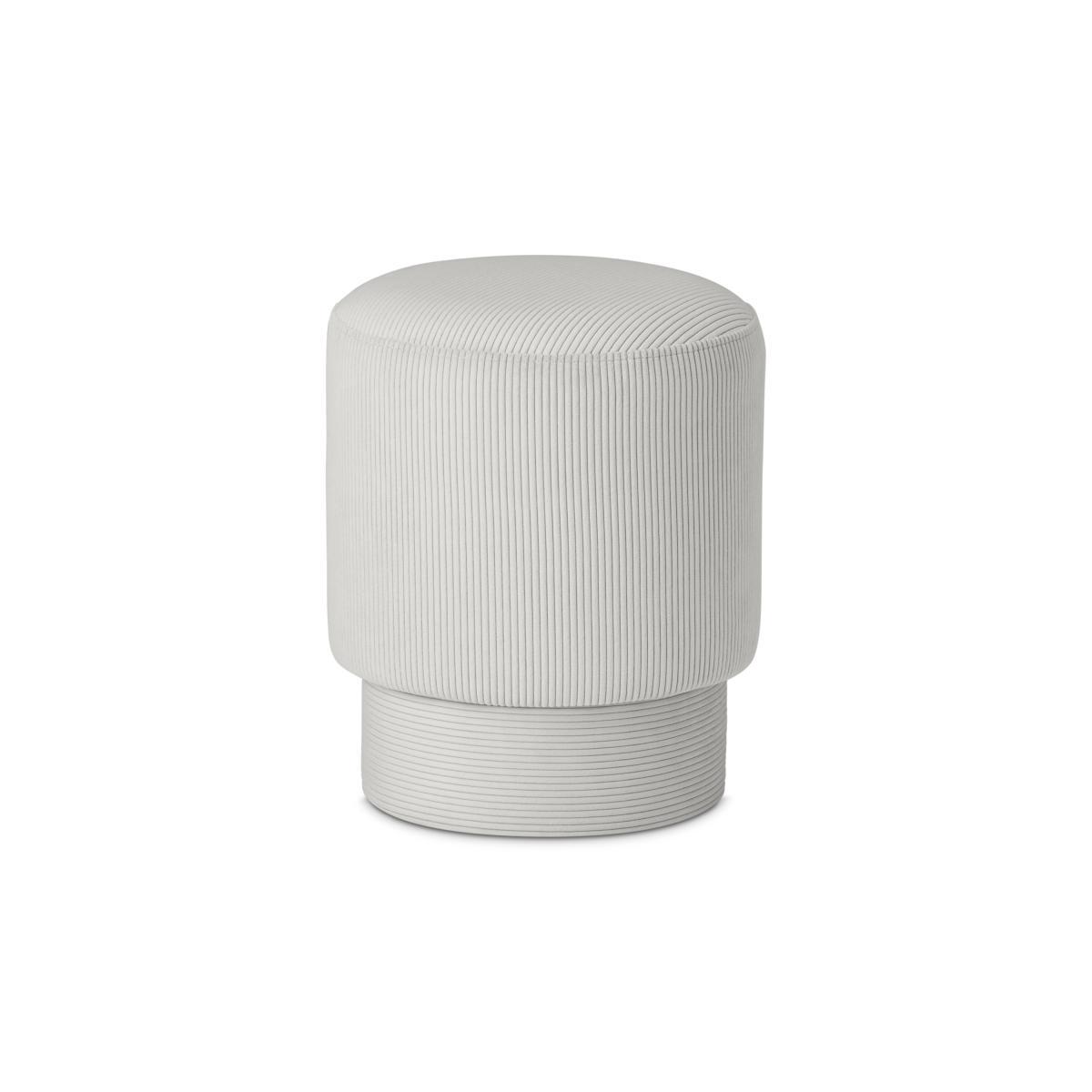 Volta Pouffe, Small, Stone Grey Corduroy – image 2