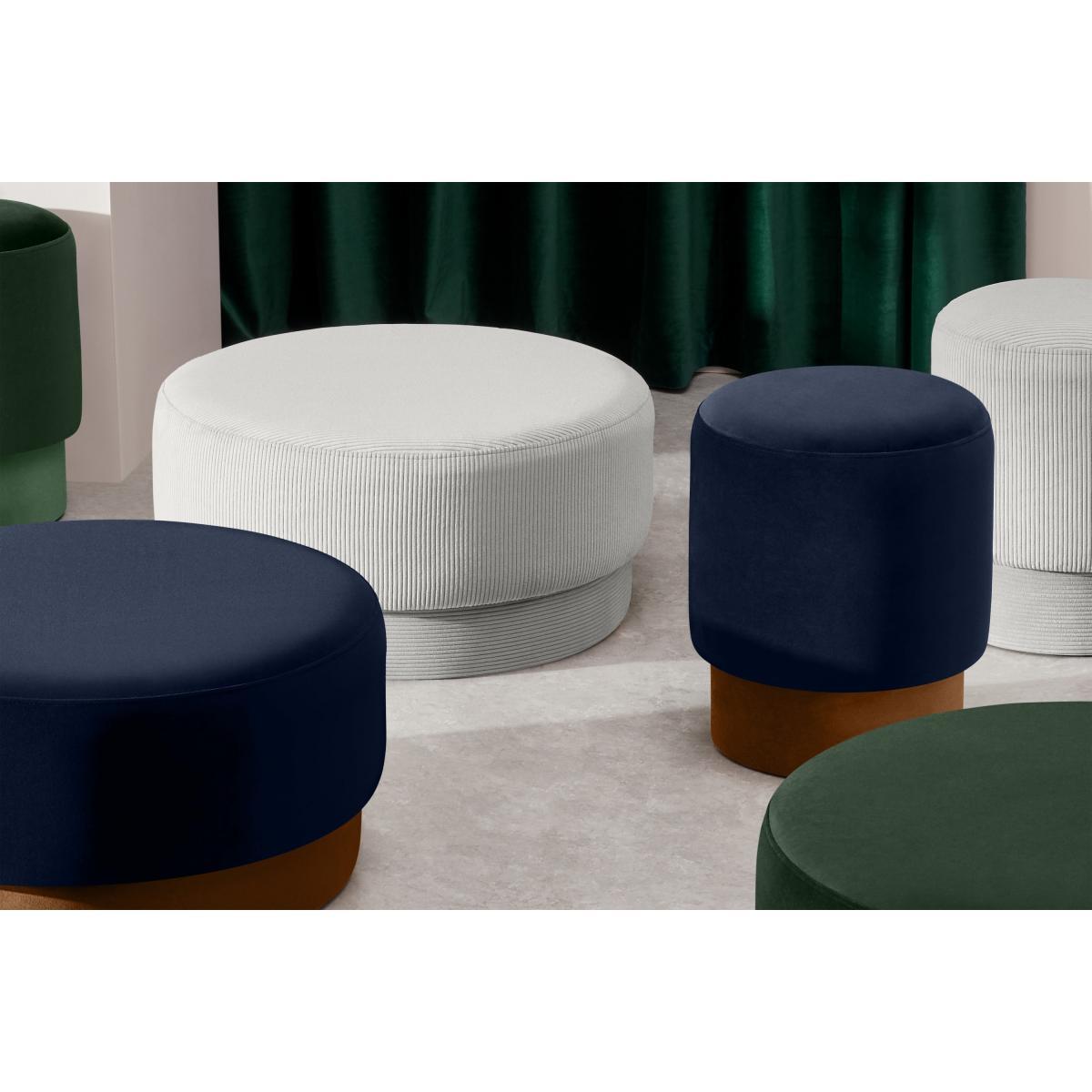 Volta Pouffe, Small, Stone Grey Corduroy – image 6