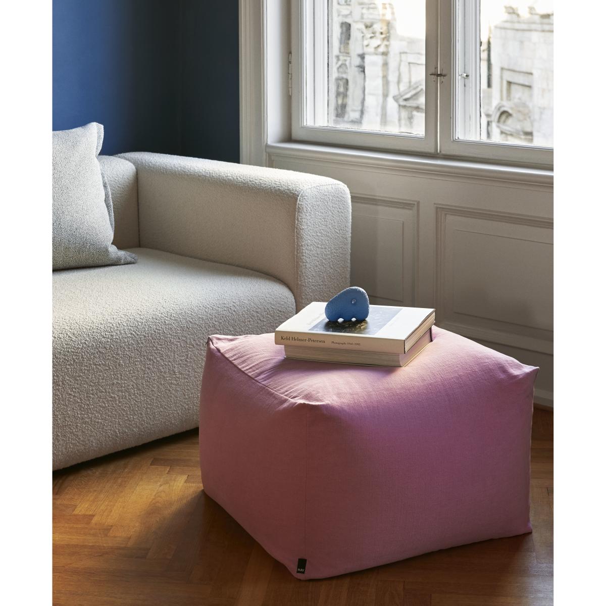 Varer Pouf - / Fabric- 59 x 59 cm by Hay Pink – image 4