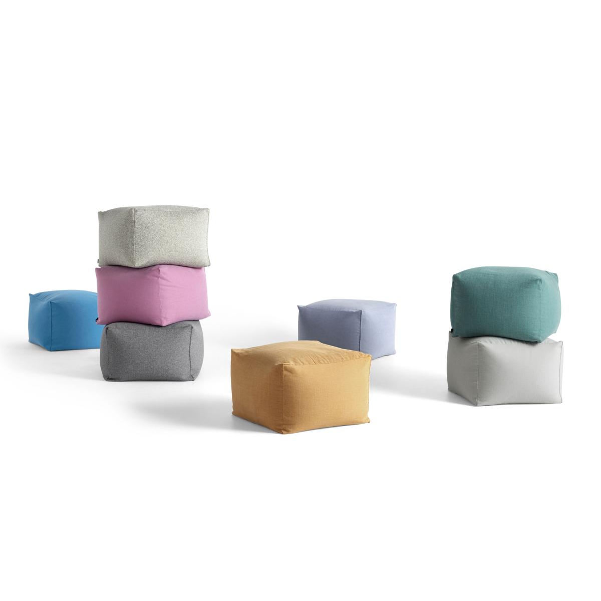Varer Pouf - / Fabric- 59 x 59 cm by Hay Pink – image 7