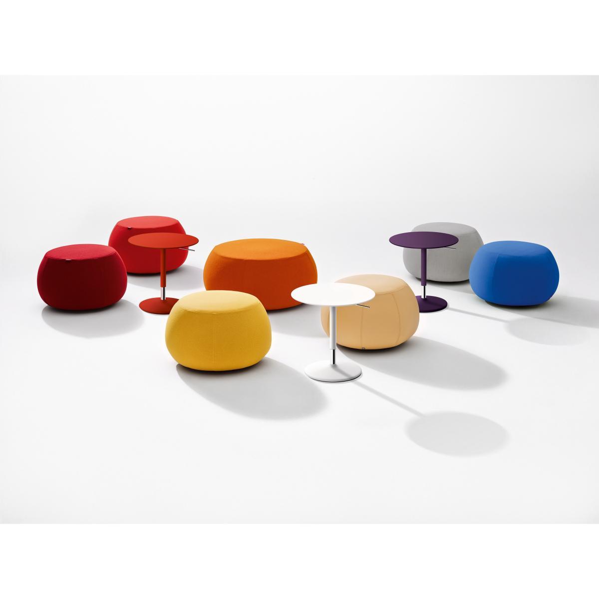 Pix Mini Pouf - Ø 55 cm - H 32 cm by Arper Yellow – image 2