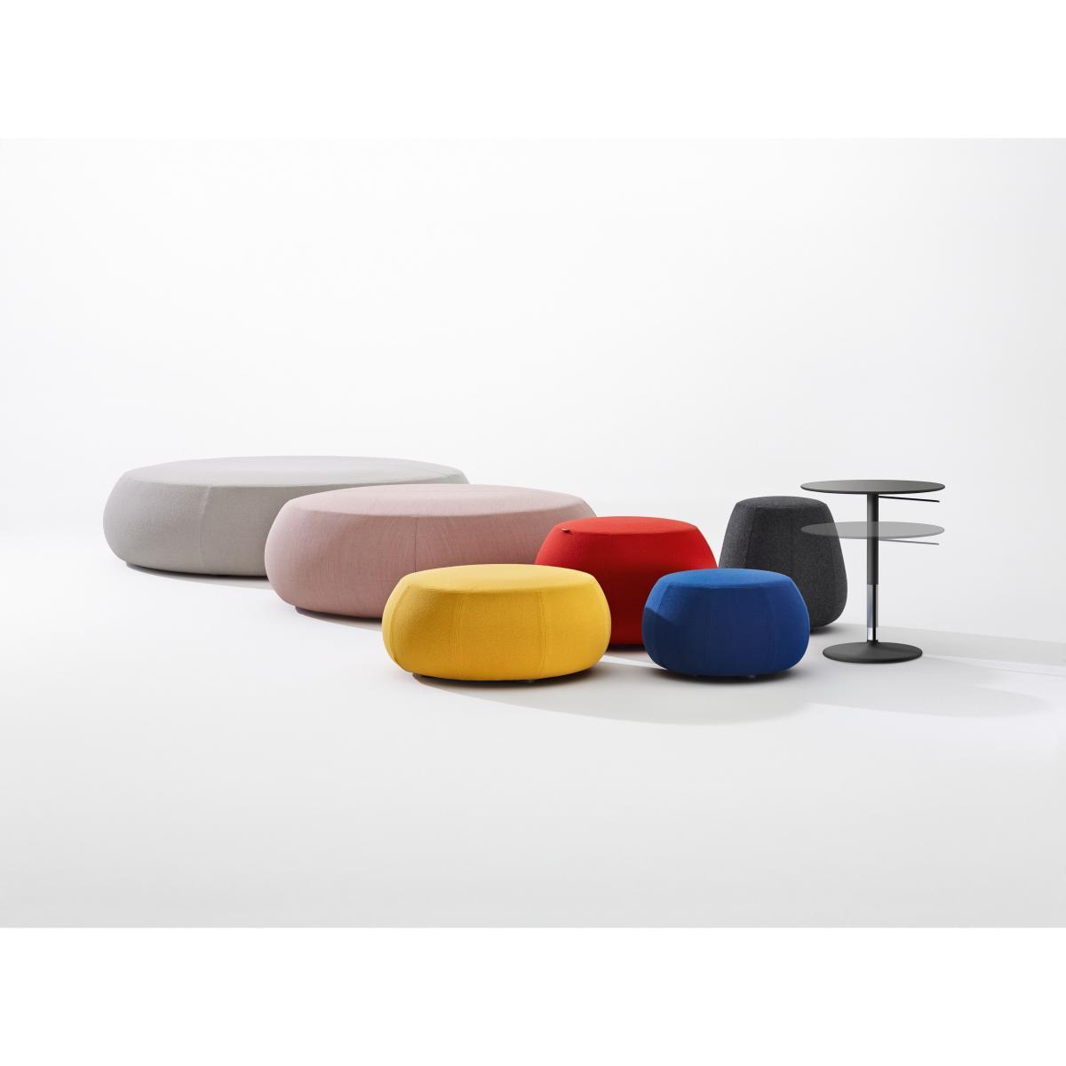 Pix Mini Pouf - Ø 55 cm - H 32 cm by Arper Yellow – image 3