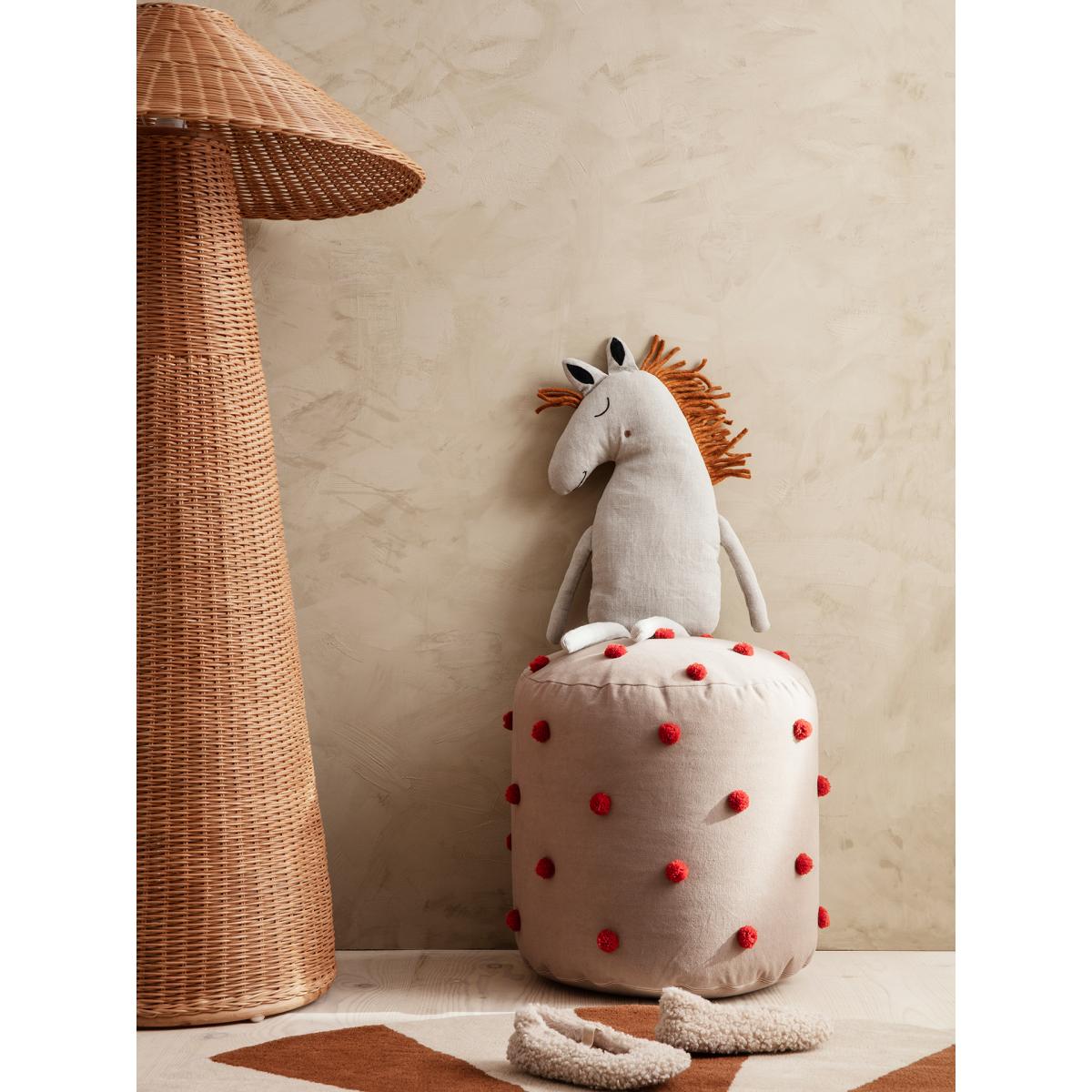 Dot pouf Ø39 cm Camel-red – image 2
