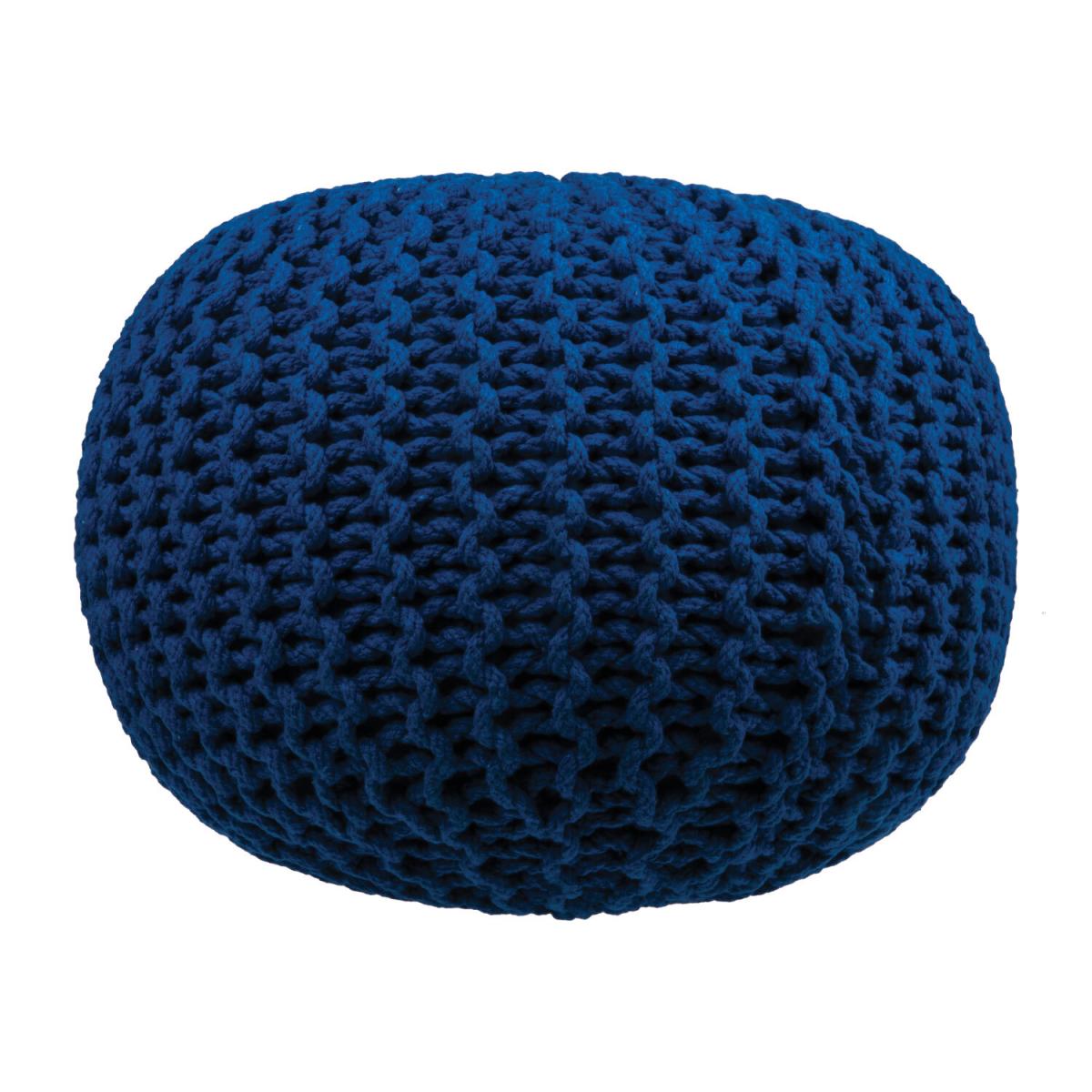Knitted Pouf - Inky Blue – image 2