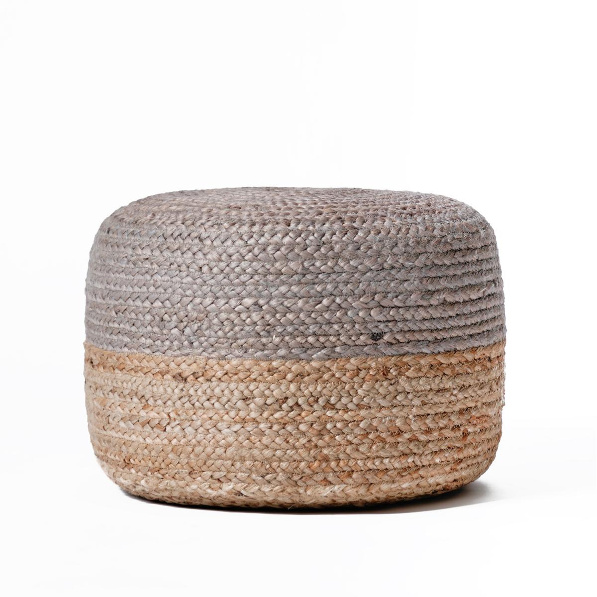 Hallam Pouf - Grey, Natural – image 8