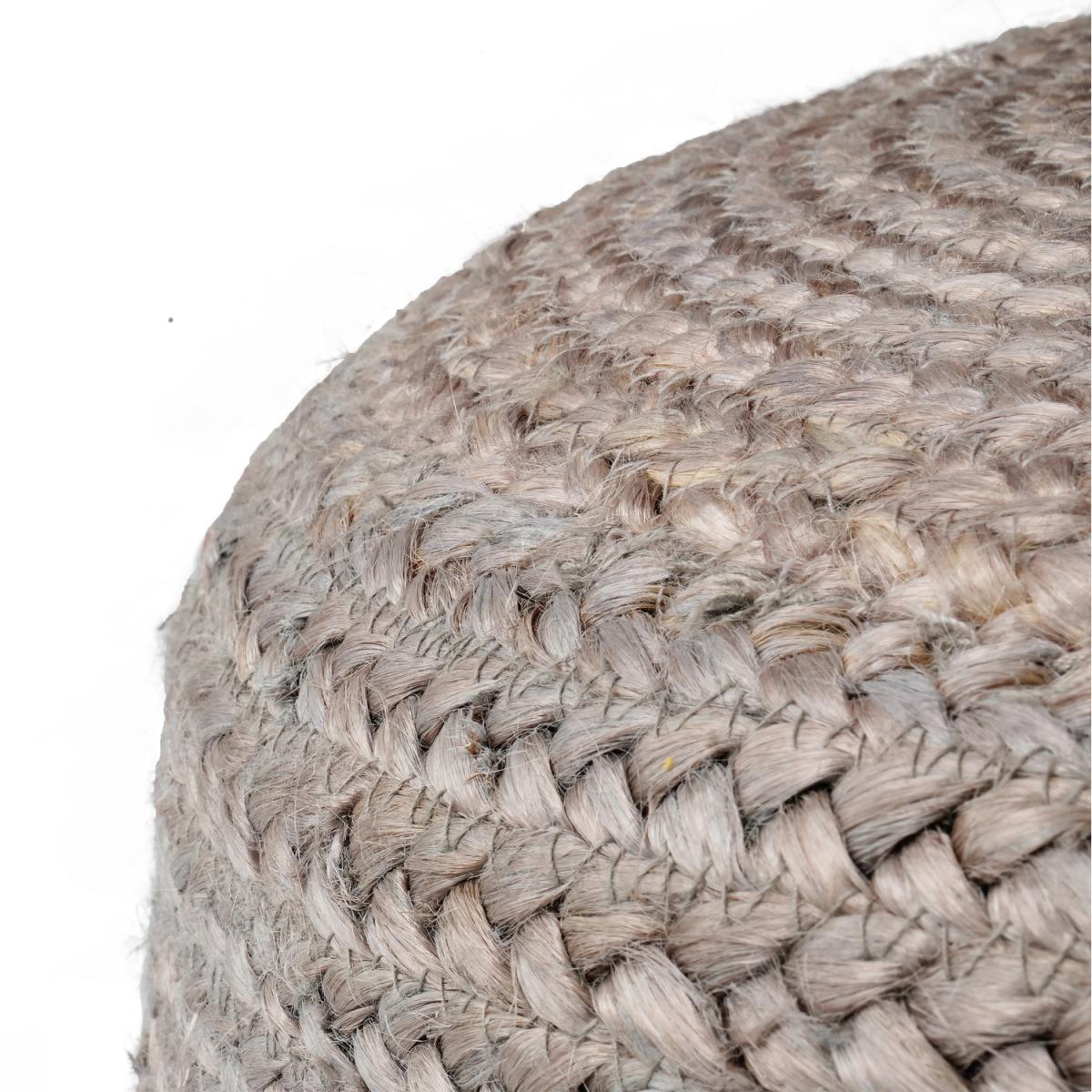 Hallam Pouf - Grey, Natural – image 9
