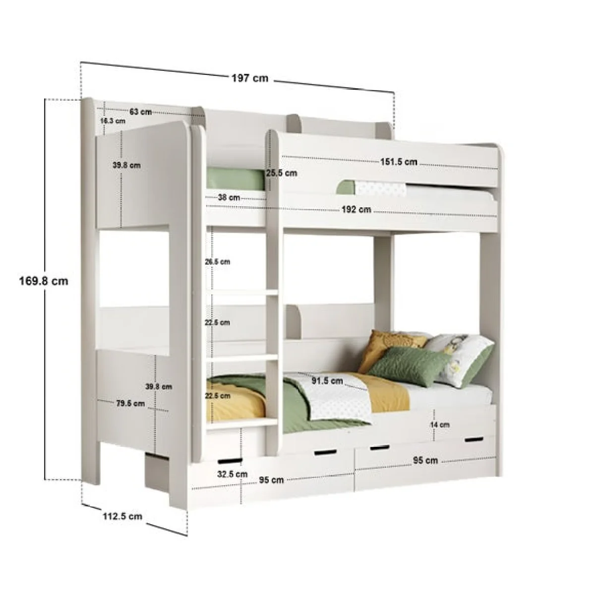 Eddie Storage Bunk Bed Frame – image 5