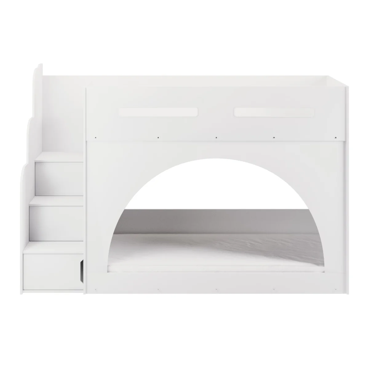White Bunk Bed with Stairs and Storage - Rossa – image 7