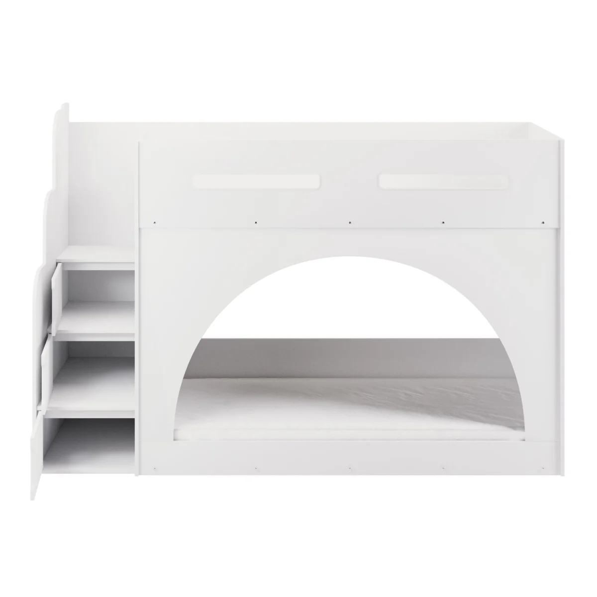 White Bunk Bed with Stairs and Storage - Rossa – image 9