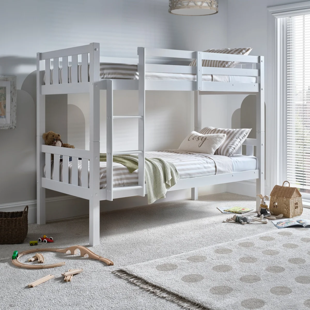 Icon White Wooden Bunk Bed - White