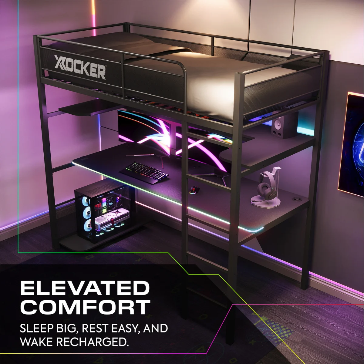 X Rocker Gaming Bunk Bed - Black – image 5