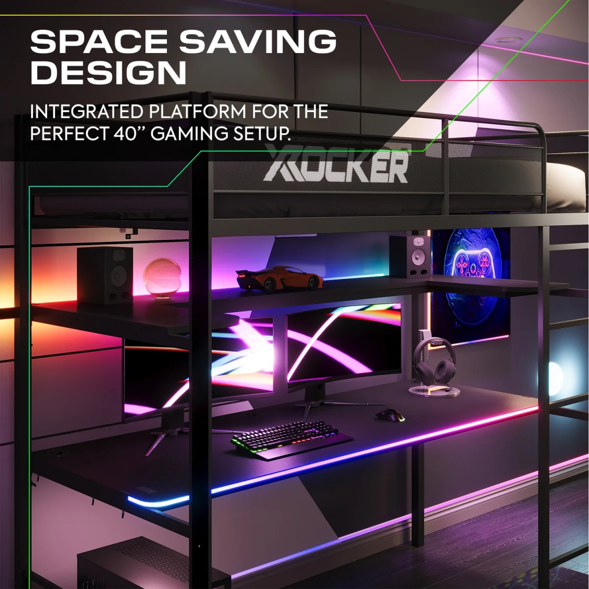 X Rocker Gaming Bunk Bed - Black – image 6