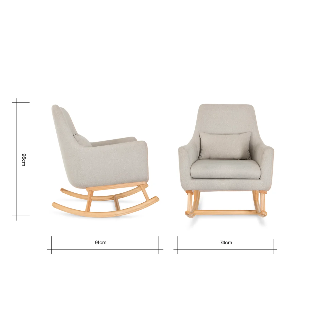 Tutti Bambini Oscar Rocking Chair - Pebble Grey – image 6