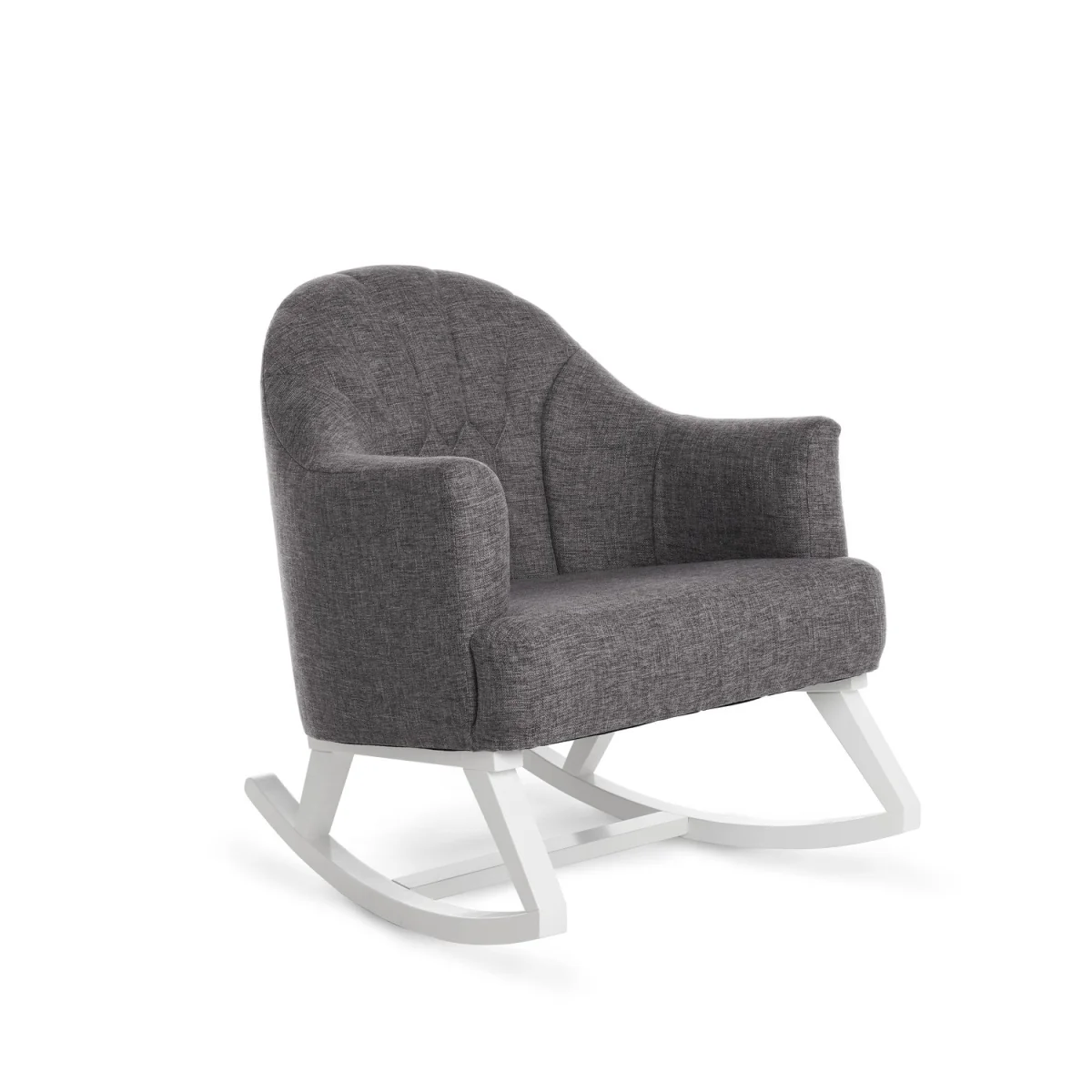 Grey Fabric Round Back Rocking Chair - Obaby – image 3
