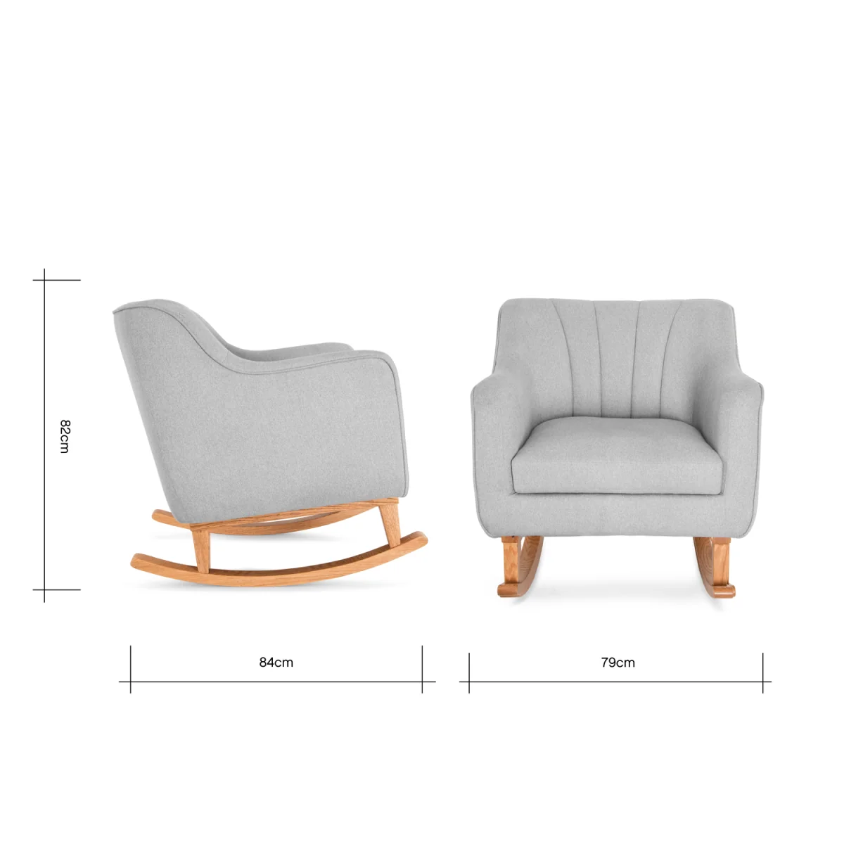 Tutti Bambini Noah Rocking Chair - Pebble Grey – image 11