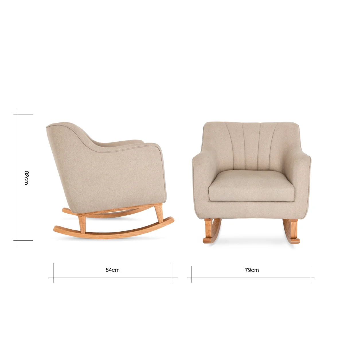 Tutti Bambini Noah Rocking Chair - Stone Natural – image 9