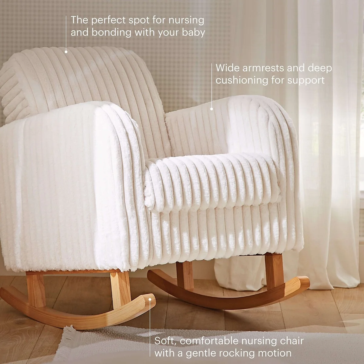 Etta Faux Fur Nursing Chair – image 2