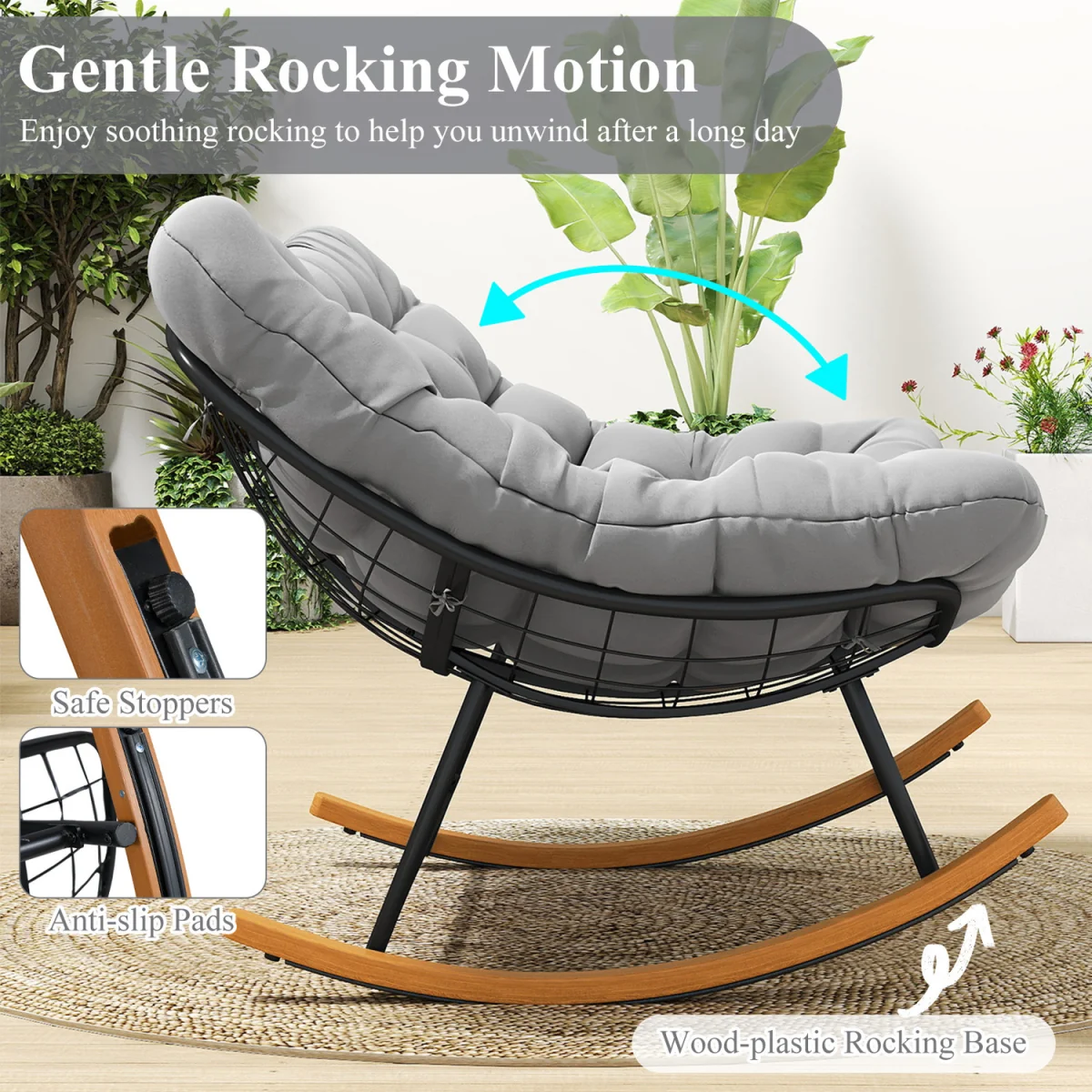 Double Papasan Rocking Chair – image 2