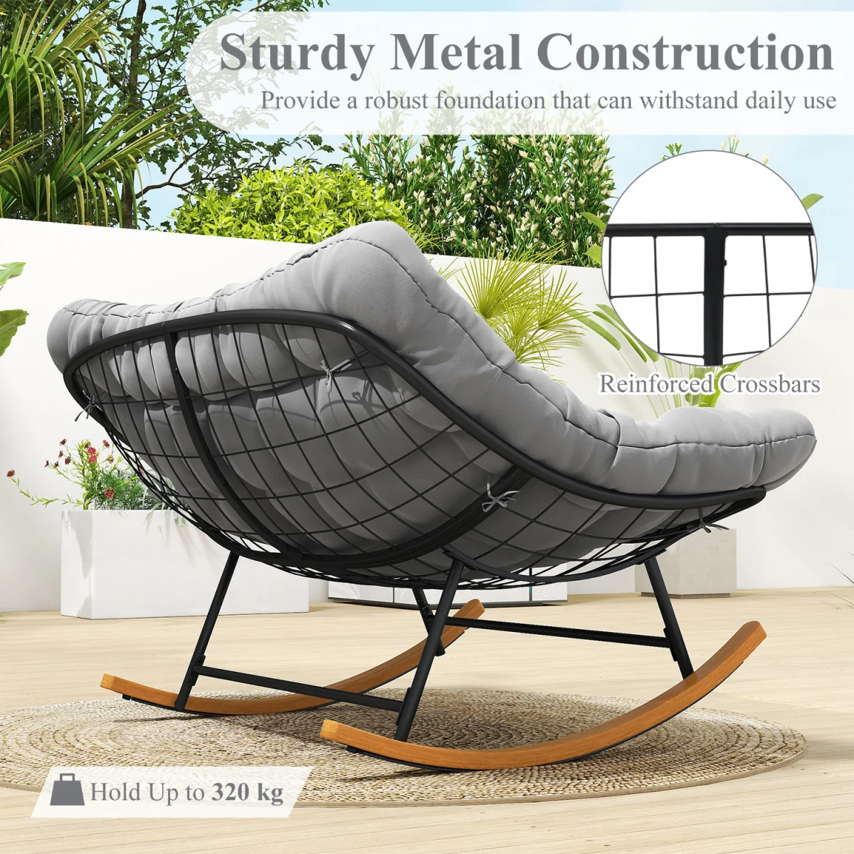 Double Papasan Rocking Chair – image 5