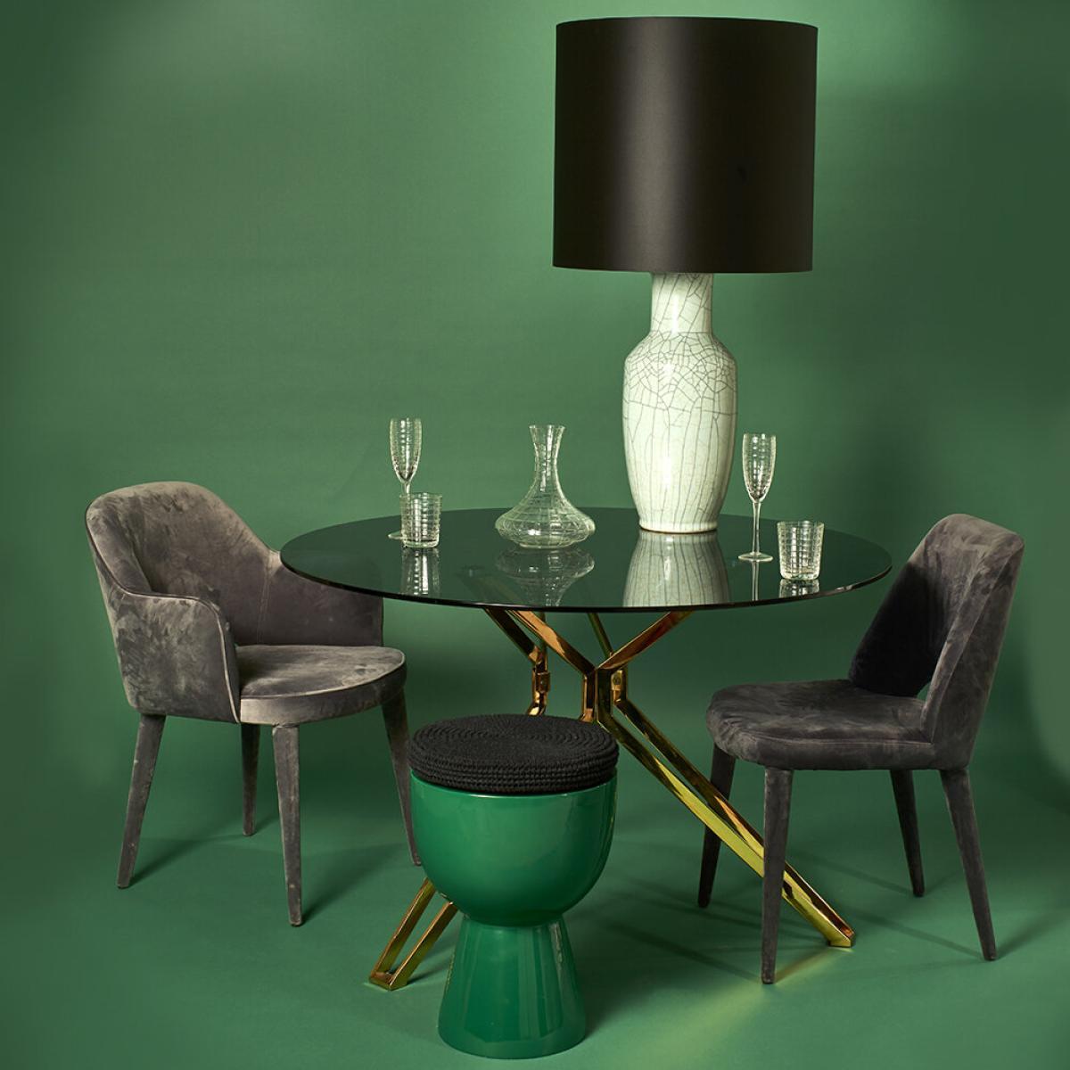 Pols Potten - Holy Velvet Chair - Grey With Fabric Legs – image 4