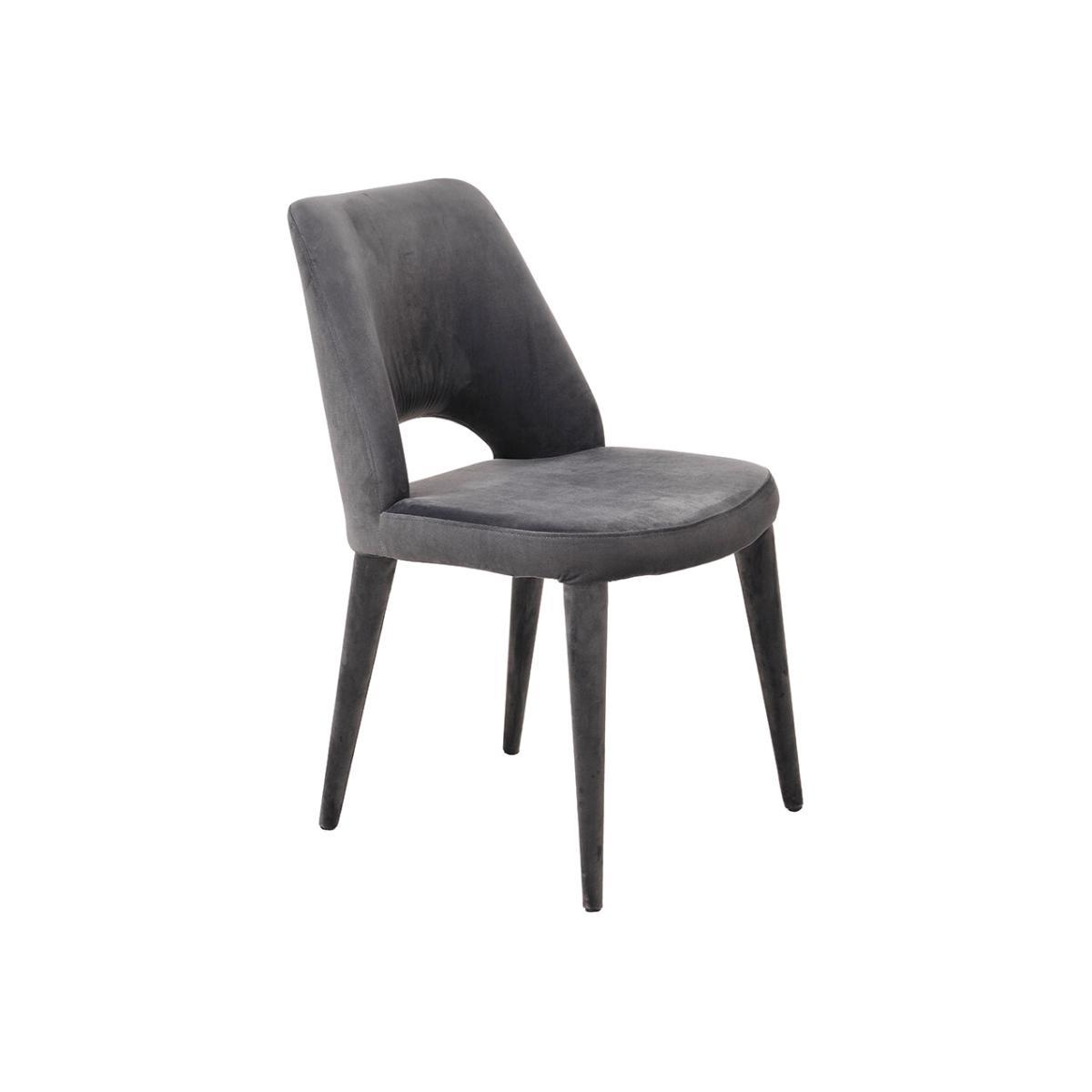 Pols Potten - Holy Velvet Chair - Grey With Fabric Legs – image 1