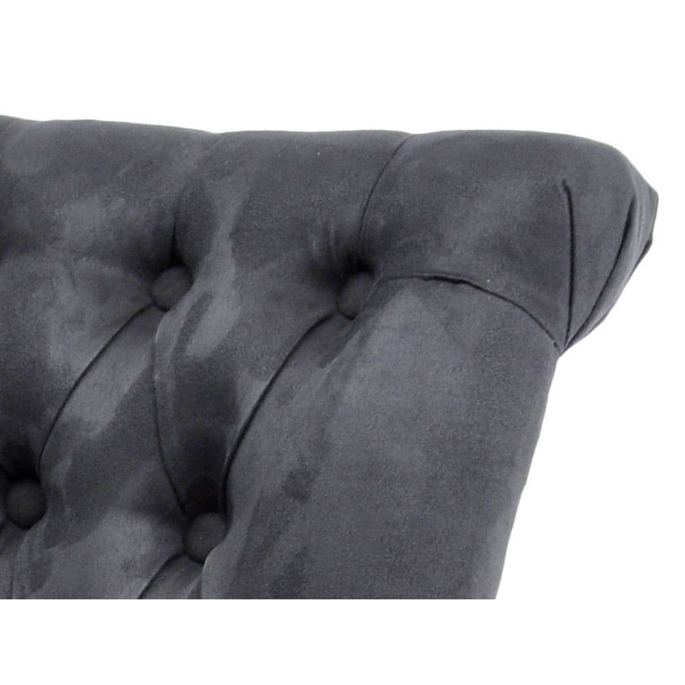 Somersby Dark Grey Buttonback Dining Chair – image 2