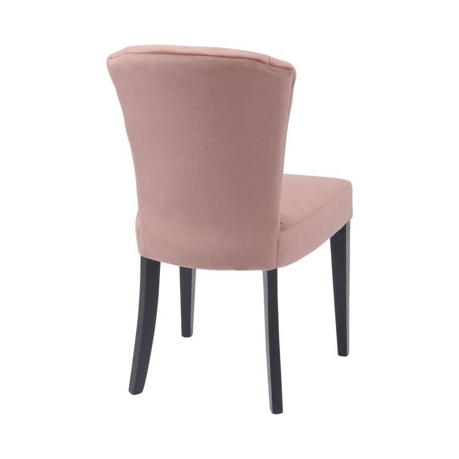 Remenham Shell-Upholstered Velvet Dining Chair in Dusky Pink – image 2