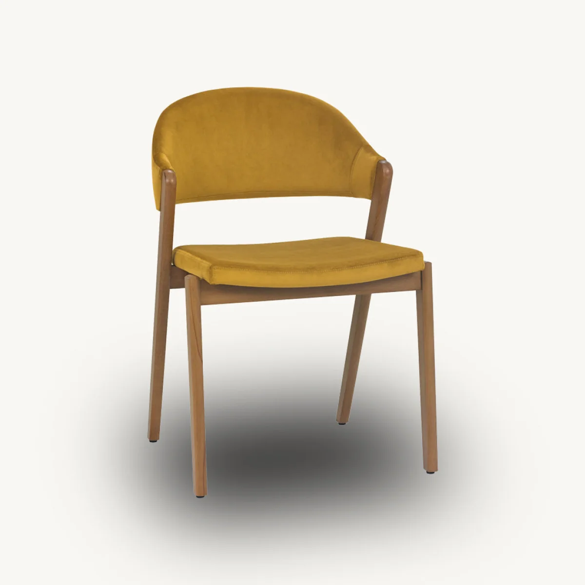 Highgate Rustic Oak Dining Chair, Yellow – image 3