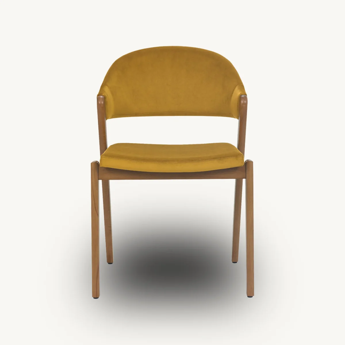 Highgate Rustic Oak Dining Chair, Yellow – image 4