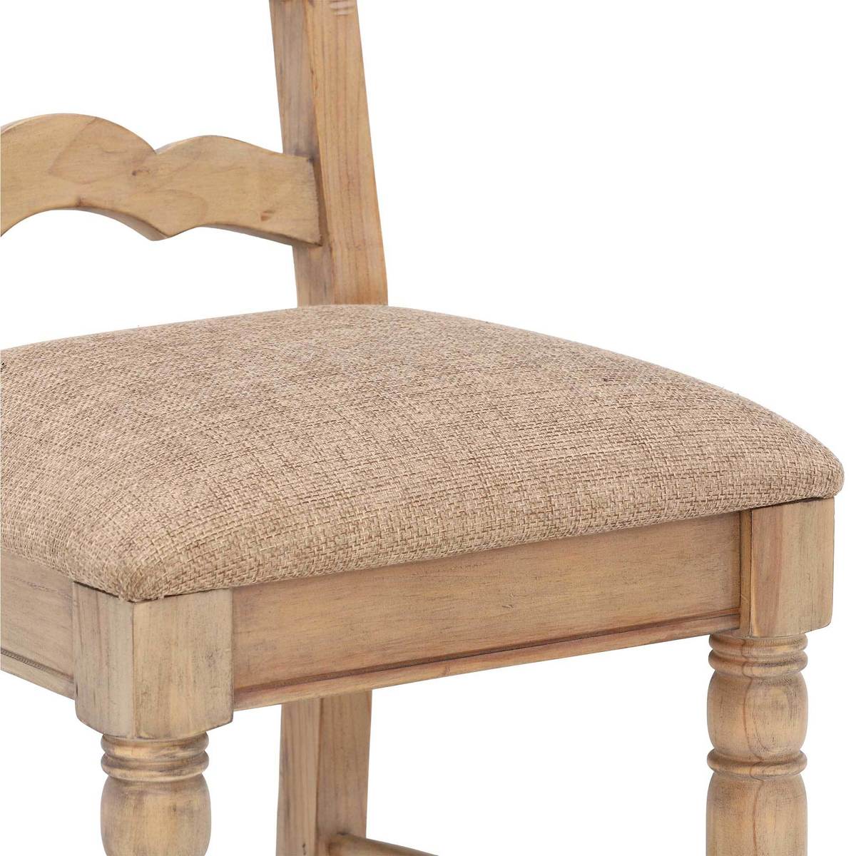 Kinvarra Ladder Back Dining Chair with Upholstered Seat, Rustic Morning Mist – image 5
