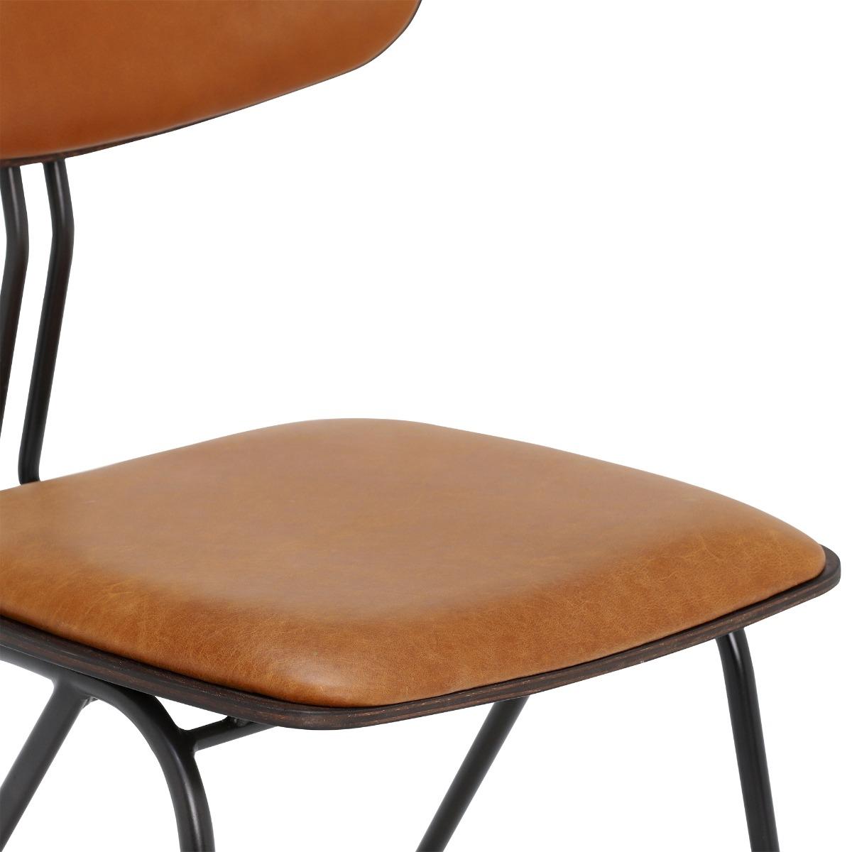 Kobe Dining Chair, Brown Leather | Barker & Stonehouse – image 5