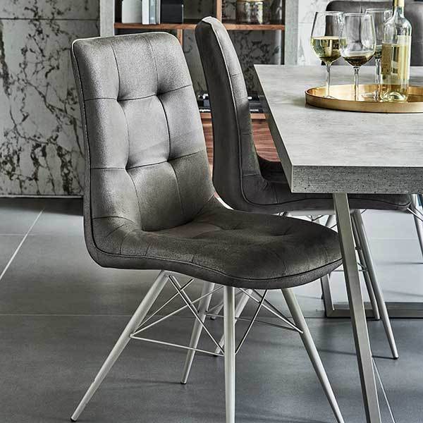 Hix Upholstered Dining Chair, Grey – image 4