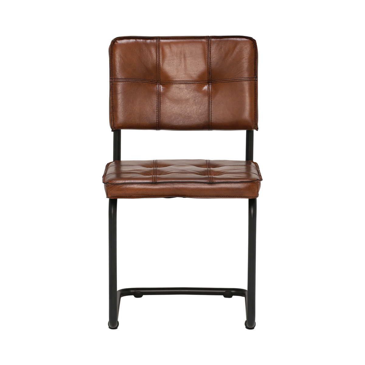 Byron Leather Dining Chair, Light Brown – image 3