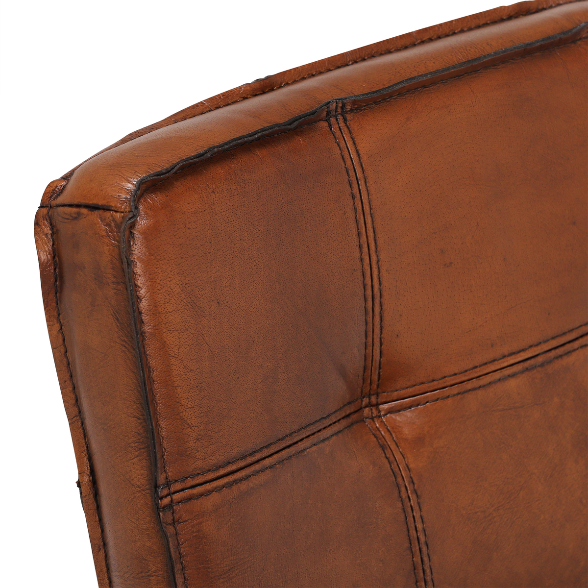 Byron Leather Dining Chair, Light Brown – image 4