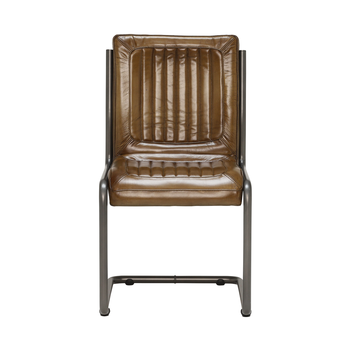 Jensen Buffalo Leather Dining Chair, OIive – image 3