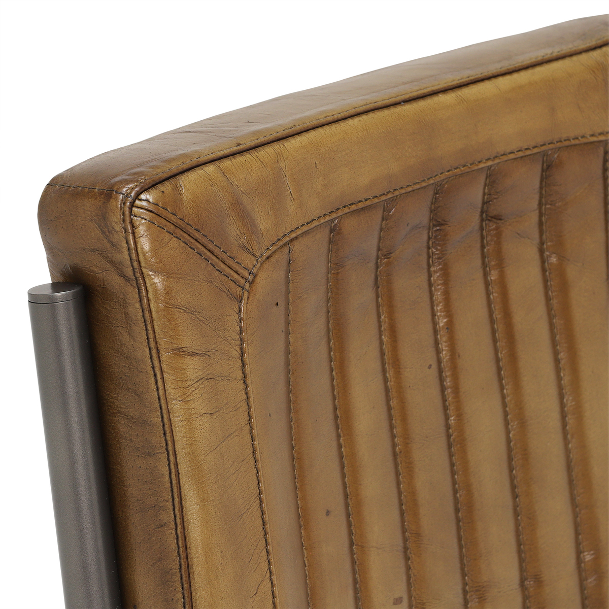 Jensen Buffalo Leather Dining Chair, OIive – image 4