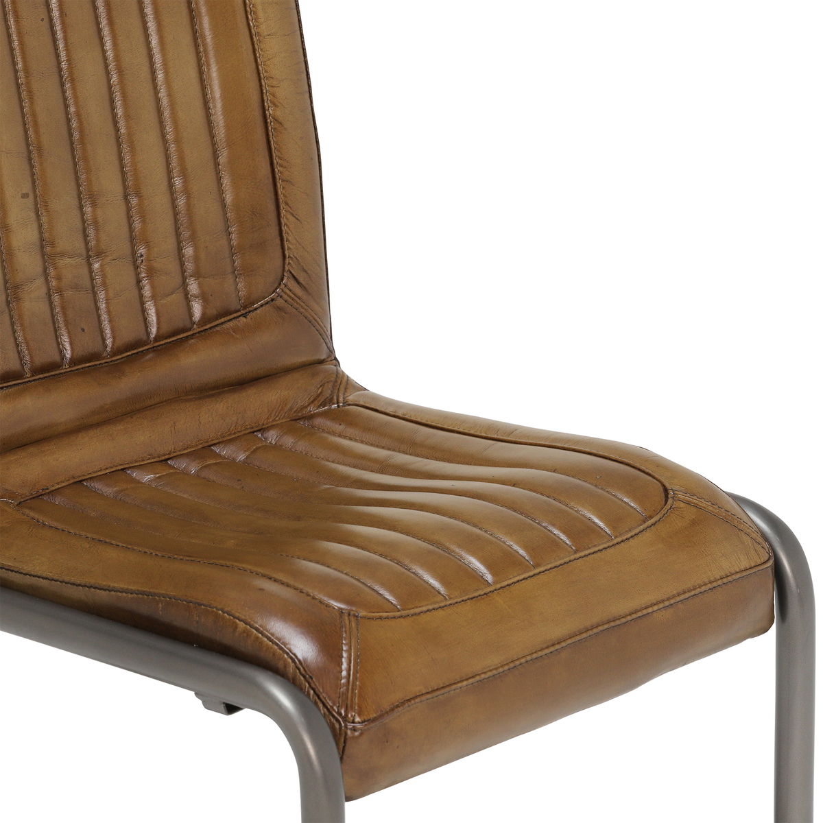 Jensen Buffalo Leather Dining Chair, OIive – image 5
