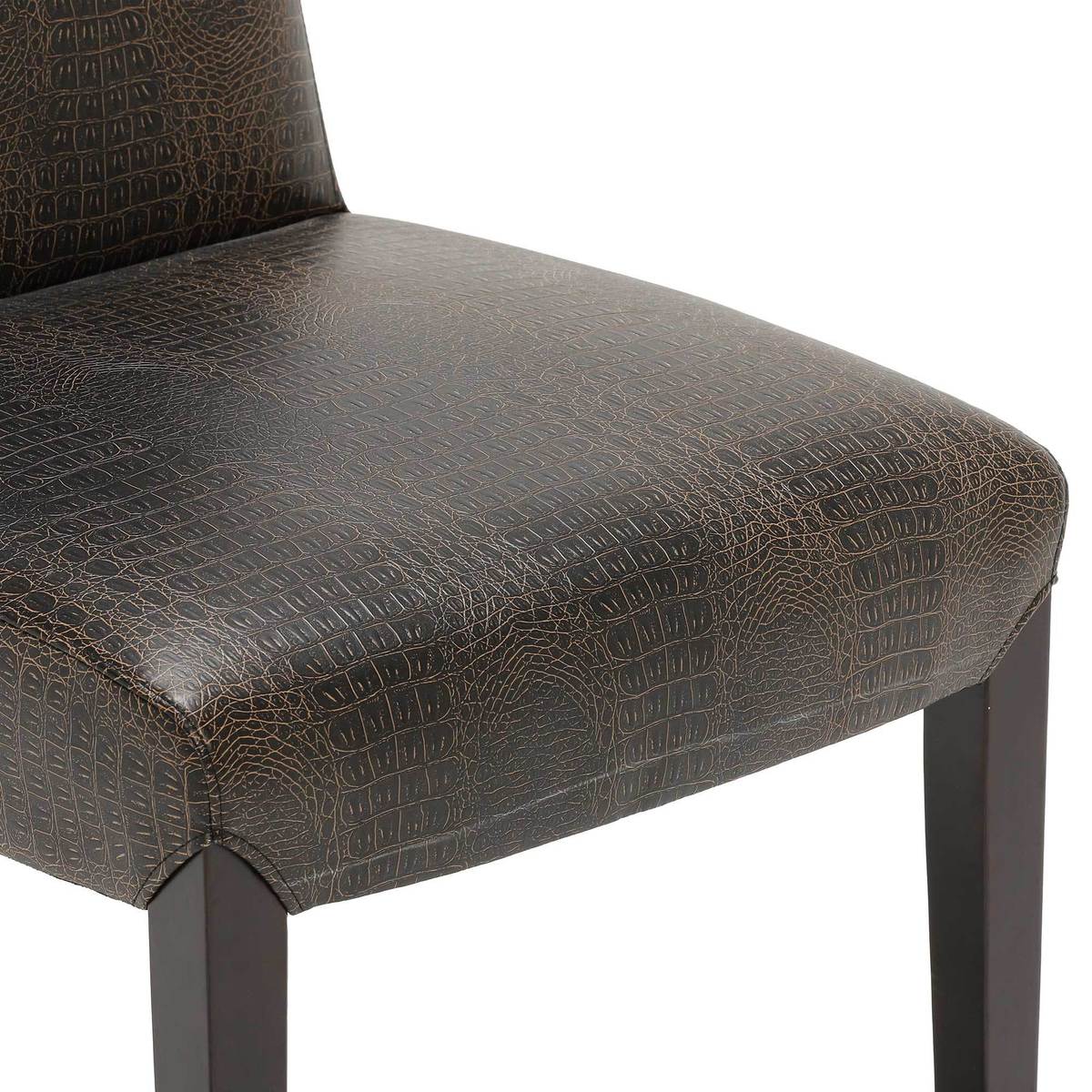 Galicia Leather Dining Chair, Crocodile – image 5