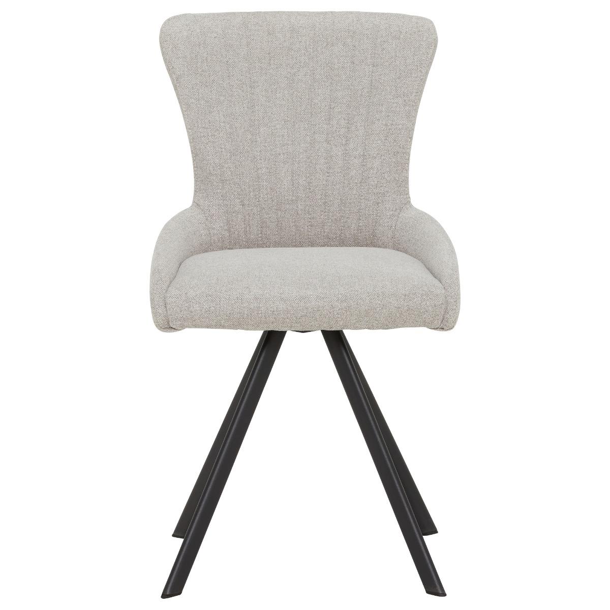 Electra Side Dining Swivel Dining Chair Light Grey Fabric | Barker & Stonehouse – image 2