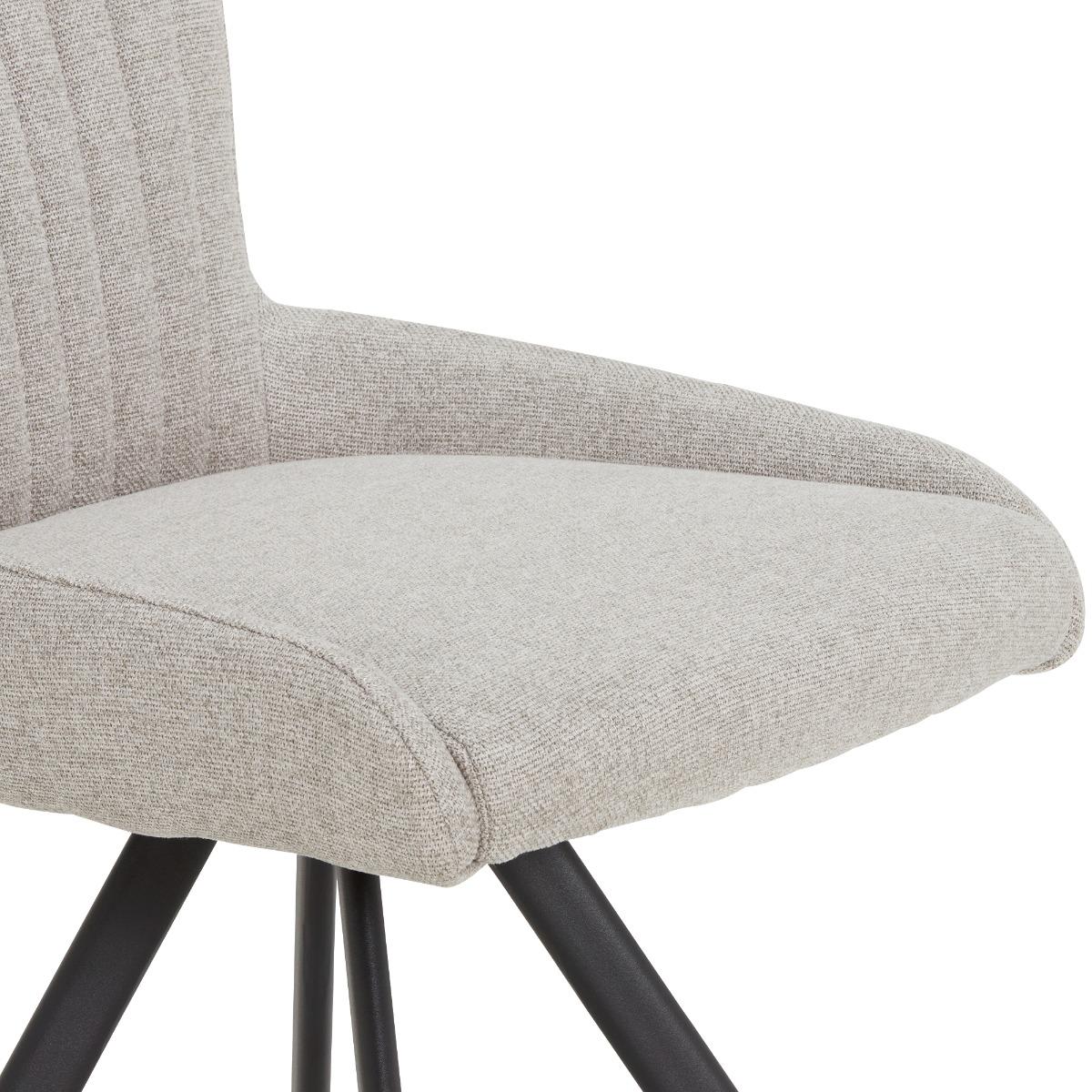 Electra Side Dining Swivel Dining Chair Light Grey Fabric | Barker & Stonehouse – image 4