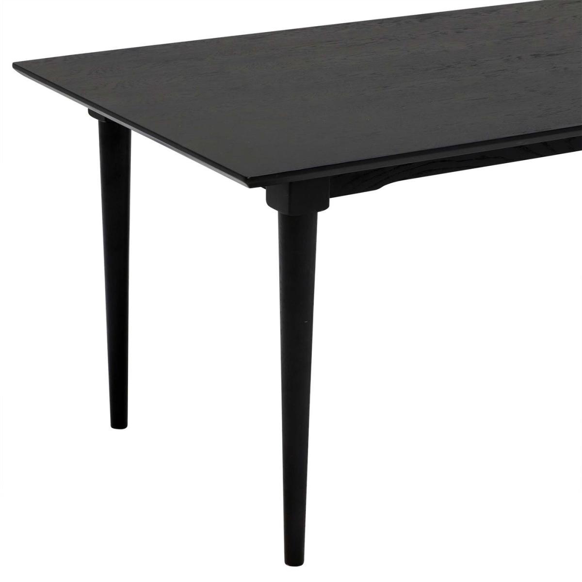 Hague 200cm Dining Table with 4 Hans Wishbone Dining Chairs, Black – image 5