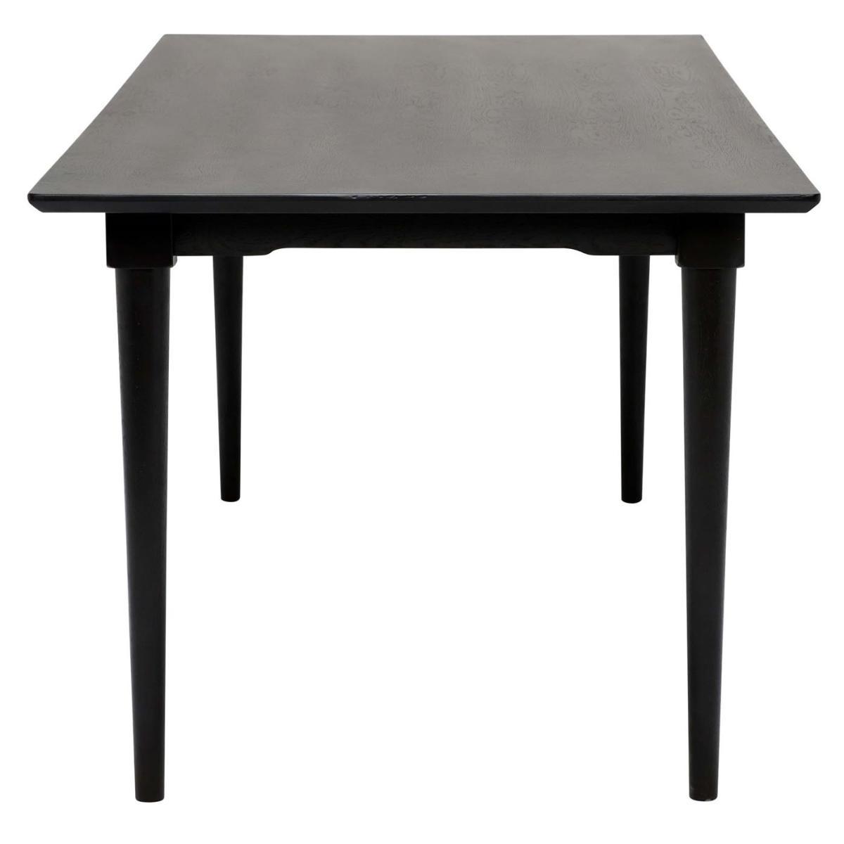 Hague 200cm Dining Table with 4 Hans Wishbone Dining Chairs, Black – image 6