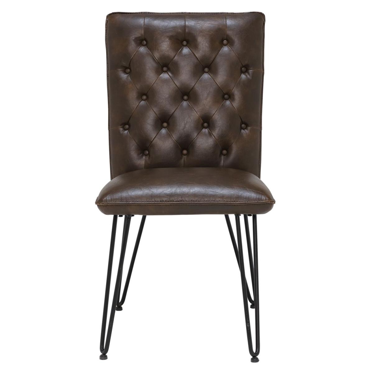Smyth Upholstered Dining Chair, Brown | Barker & Stonehouse – image 2