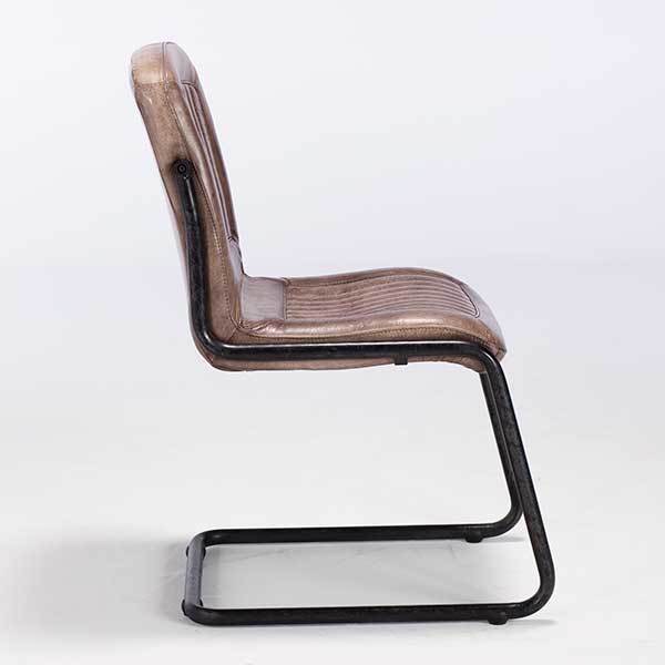Irving Leather Dining Chair, Brown – image 3